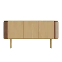 Treasures dressoir 3 deuren eik - Brown faux leather