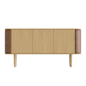 Umage Treasures dressoir 3 deuren eik - Brown faux leather