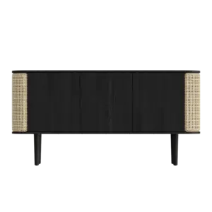 Umage Treasures buffet 3 portes en chêne noir - Venetian Cane Umage Treasures buffet 3 portes en chêne noir - Venetian Cane