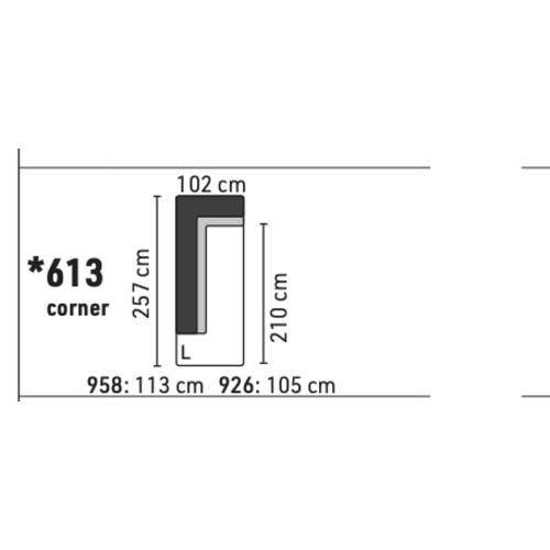 Koozo Robin 958 module 213 + 613 + 2 kussens - 900.15.1443 - TOONZAALMODEL Koozo Robin 958 module 213 + 613 + 2 kussens - 900.15.1443 - TOONZAALMODEL
