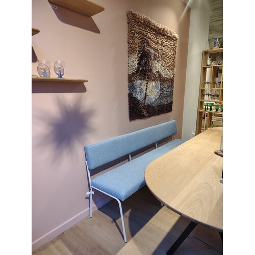 Fest Amsterdam Monday eetkamerbank 3-zits - zand frame - Cube Ice - TOONZAALMODEL