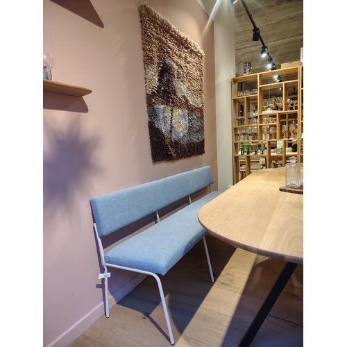 Fest Amsterdam Monday eetkamerbank 3-zits - zand frame - Cube Ice - TOONZAALMODEL