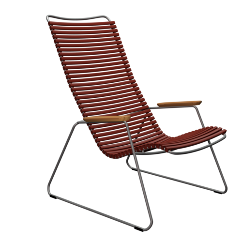 Houe Click loungestoel + voetenbankje paprika (19) - TOONZAALMODEL