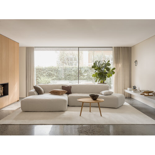 Sits Emily sofa chaise longue + open eind - Linen natural - Luxe comfort