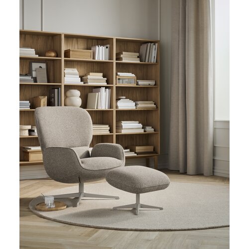 Bolia Ripon voetenbankje - Ascot Beige - grijze poot