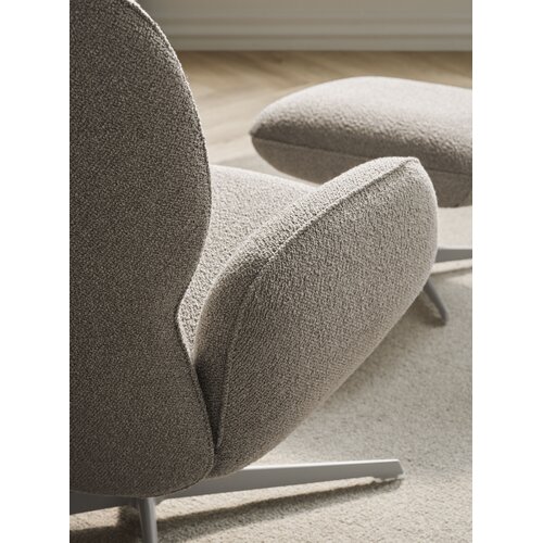 Bolia Ripon voetenbankje - Ascot Beige - grijze poot