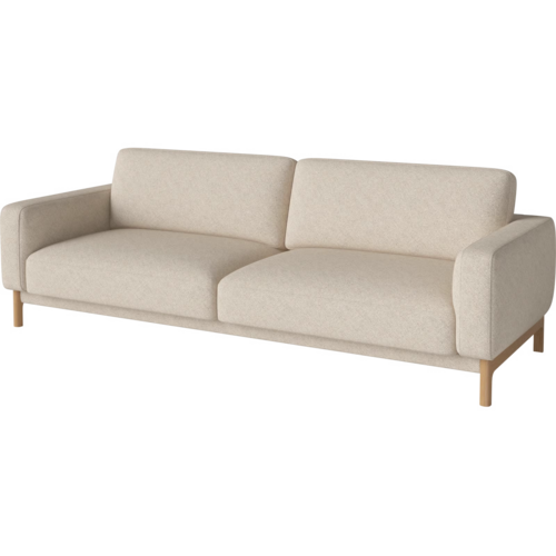 Bolia Chleo sofa 3-zit - Monza beige - geolied eiken poten