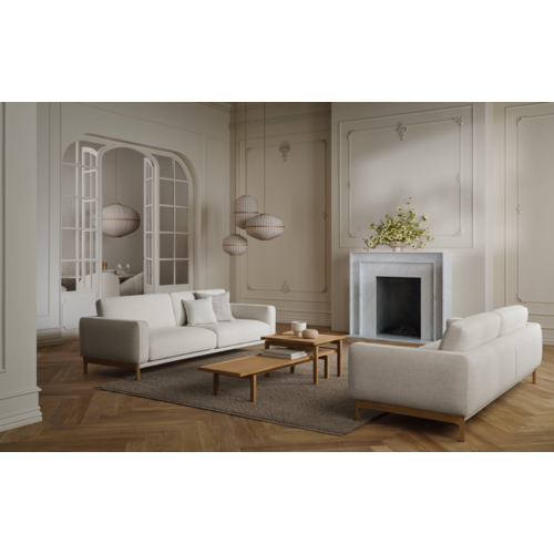 Bolia Chleo sofa 3-zit - Monza beige - geolied eiken poten
