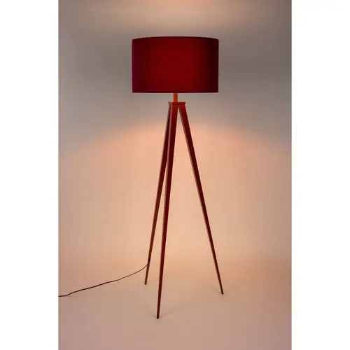 Zuiver Tripod vloerlamp marsala rood