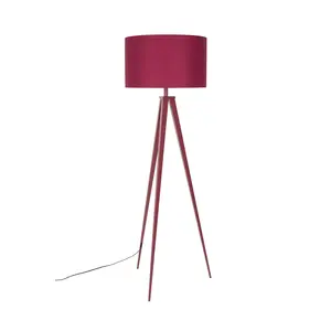 Zuiver Tripod vloerlamp marsala rood