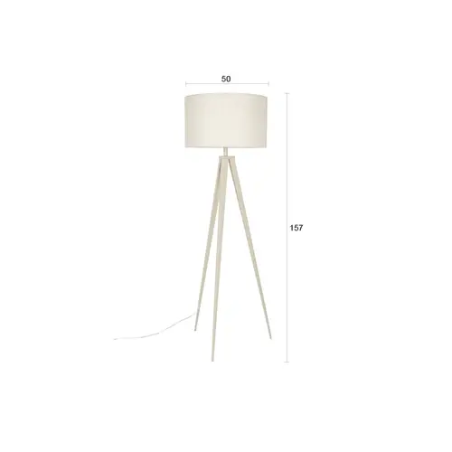 Zuiver Tripod vloerlamp beige