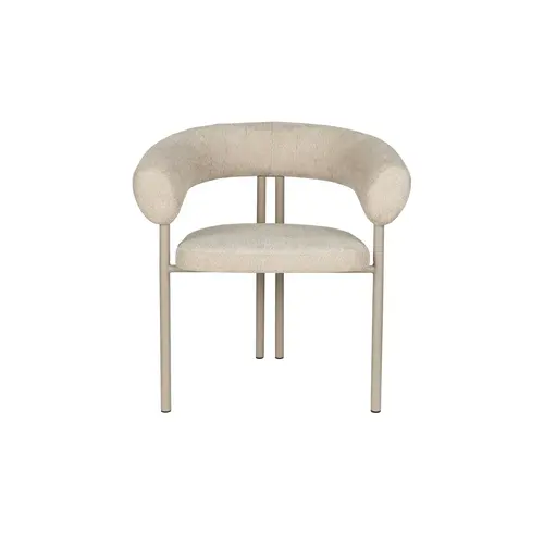 Zuiver Heels eetkamerstoel met armleuningen beige