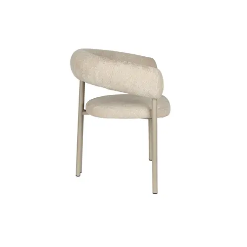 Zuiver Heels eetkamerstoel met armleuningen beige