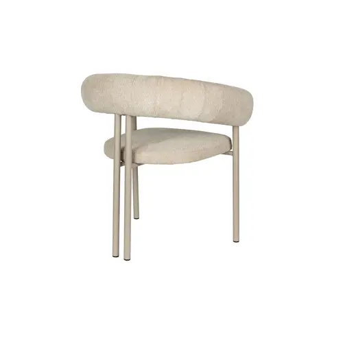 Zuiver Heels eetkamerstoel met armleuningen beige