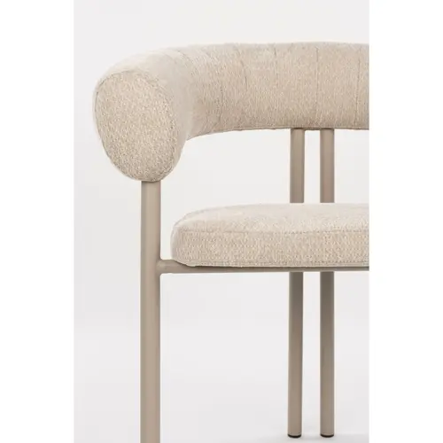 Zuiver Heels eetkamerstoel met armleuningen beige