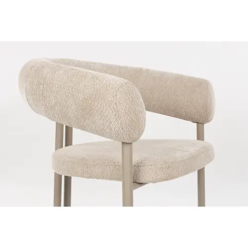 Zuiver Heels eetkamerstoel met armleuningen beige