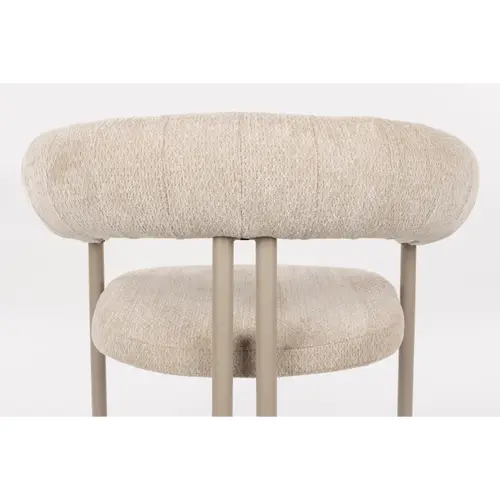 Zuiver Heels eetkamerstoel met armleuningen beige