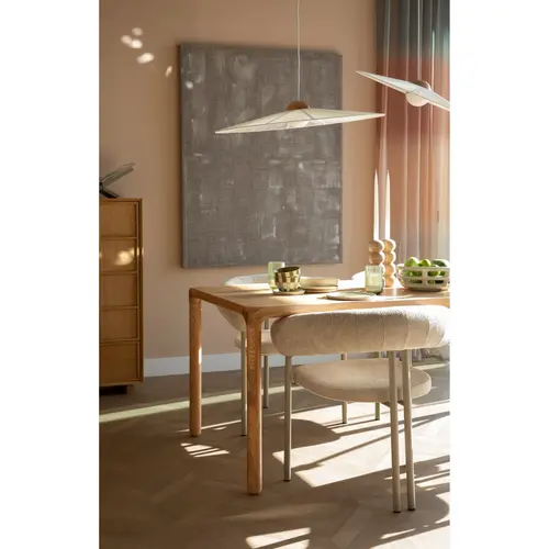 Zuiver Heels eetkamerstoel met armleuningen beige