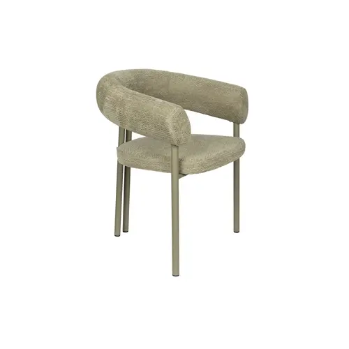 Zuiver Heels eetkamerstoel met armleuningen groen