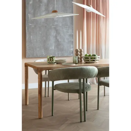 Zuiver Heels eetkamerstoel met armleuningen groen