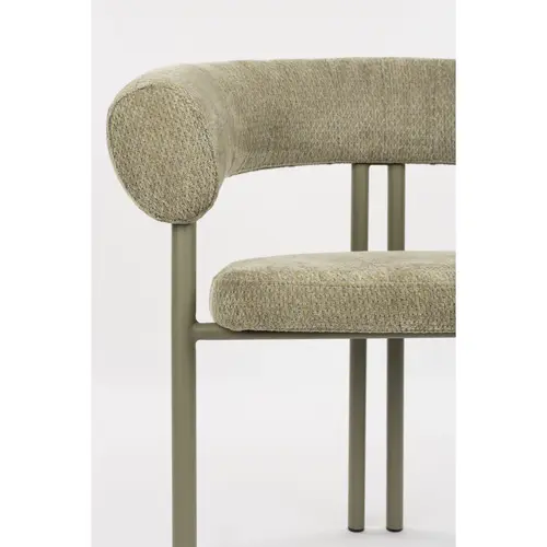 Zuiver Heels eetkamerstoel met armleuningen groen