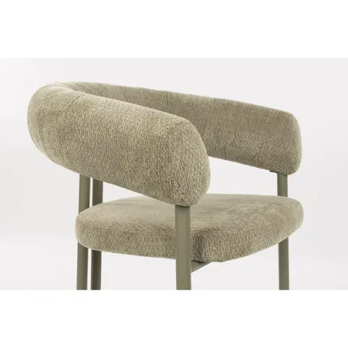 Zuiver Heels eetkamerstoel met armleuningen groen