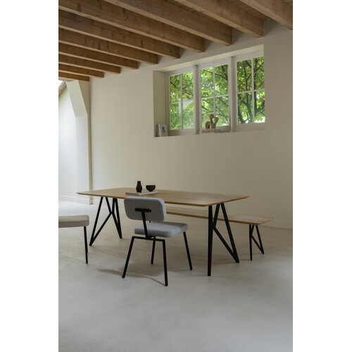 Studio Henk Rechthoekige eettafel Butterfly onderstel - eik hardwaxolie light 240 x 90