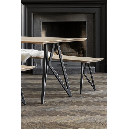 Studio Henk Rechthoekige eettafel Butterfly onderstel - eik hardwaxolie light 240 x 90