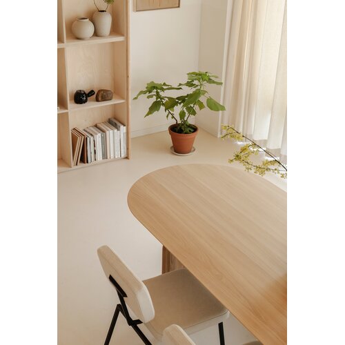 Studio Henk Plat ovaal eettafel Slot onderstel - eik hardwaxolie light 220 x 100