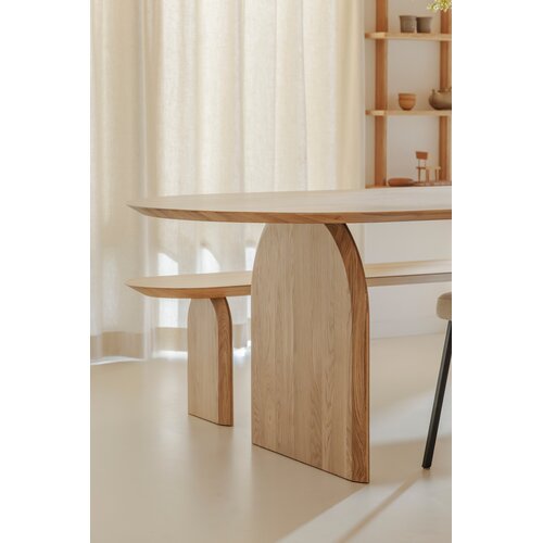 Studio Henk Plat ovaal eettafel Slot onderstel - eik hardwaxolie light 220 x 100