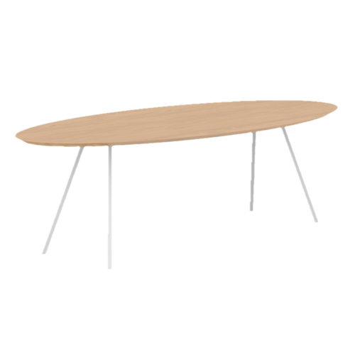 Studio Henk Ovalen eettafel Slim Co onderstel - eik hardwaxolie light eiken 220 x 120