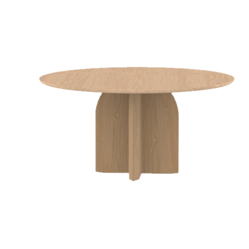 Studio Henk Ronde eettafel Slot onderstel - eik hardwaxolie light  Ø 130