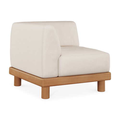 Ethnicraft Monocle outdoor modulaire sofa teak zitbank met L arm