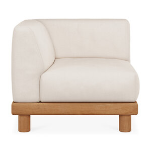Ethnicraft Monocle outdoor modulaire sofa teak zitbank met R arm