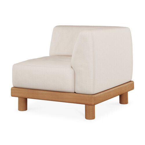 Ethnicraft Monocle outdoor modulaire sofa teak zitbank met R arm