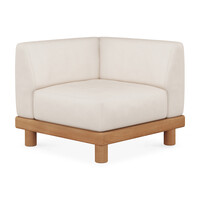 Monocle outdoor modulaire sofa teak zitbank met R arm