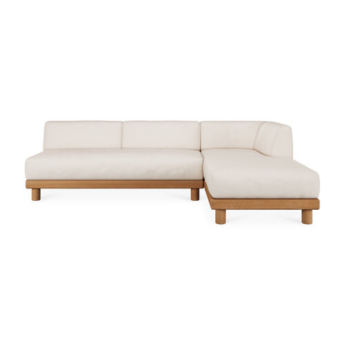 Ethnicraft Monocle outdoor modulaire sofa teak loungebed met L arm