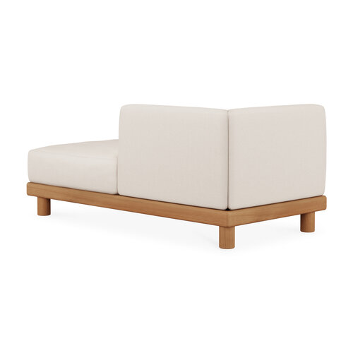 Ethnicraft Monocle outdoor modulaire sofa teak loungebed met L arm