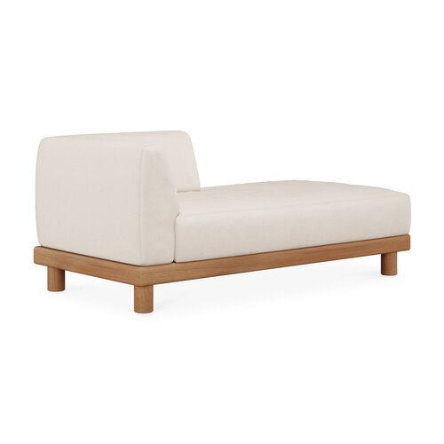 Ethnicraft Monocle outdoor modulaire sofa teak loungebed met R arm