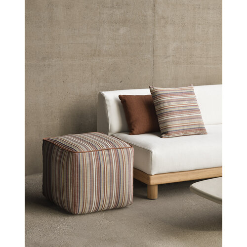 Ethnicraft Zahara Stripes coussin outdoor terra carré Ethnicraft Zahara Stripes coussin outdoor terra carré
