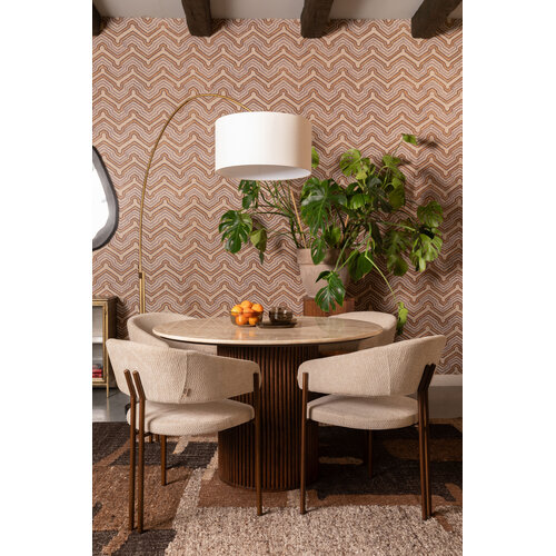 Dutchbone Naida eetkamerstoel bouclé beige