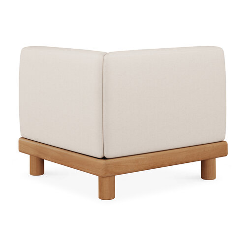 Ethnicraft Monocle outdoor modulaire sofa teak zitbank met L arm