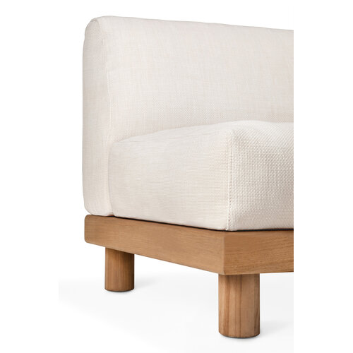 Ethnicraft Monocle outdoor modulaire sofa teak zitbank met L arm