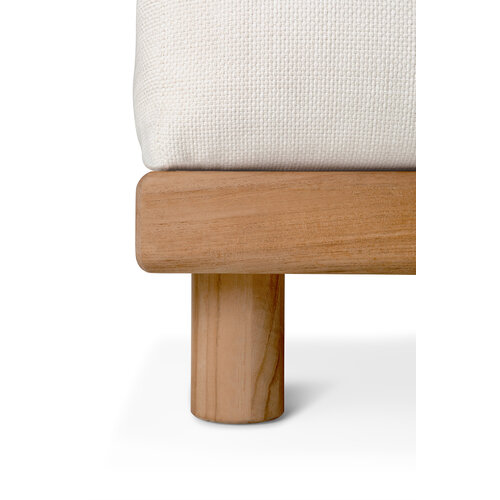 Ethnicraft Monocle outdoor modulaire sofa teak zitbank met L arm