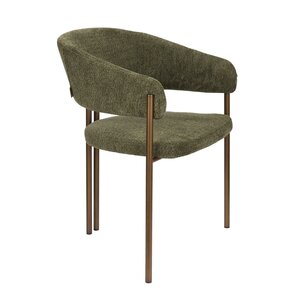 Dutchbone Naida chaise de salle à manger bouclé vert
