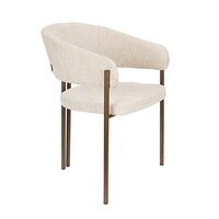 Naida eetkamerstoel bouclé beige