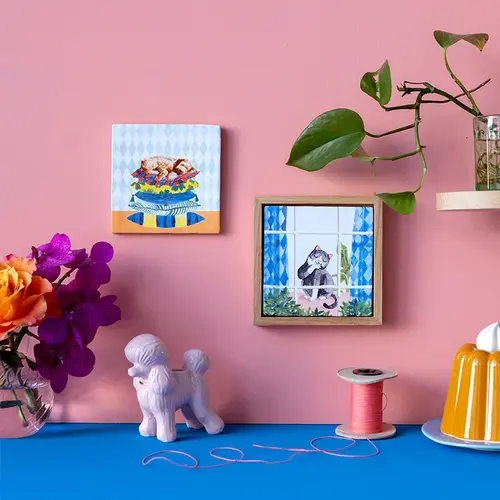 StoryTiles Cosy cat tegel small