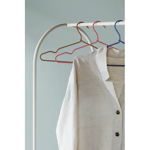 Broste Copenhagen Archie kledingrek met spiegel wit L 70 x H 180