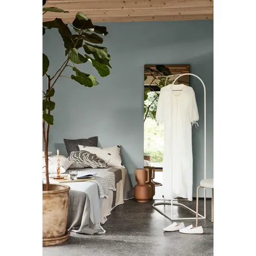 Broste Copenhagen Archie kledingrek met spiegel wit L 70 x H 180