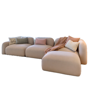 Paul Rogers Mollis sofa 3 elementen + poef - stof DAR-04